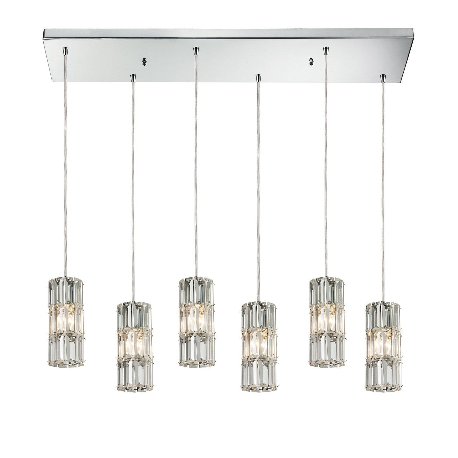 ELK Home - 31486/6RC - Six Light Pendant - Cynthia - Polished Chrome