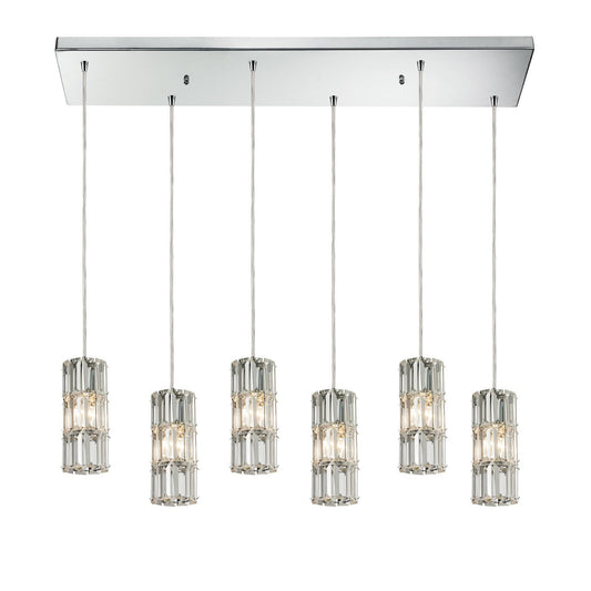 ELK Home - 31486/6RC - Six Light Pendant - Cynthia - Polished Chrome