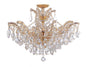 Crystorama - 4439-GD-CL-SAQ_CEILING - Six Light Semi Flush Mount - Maria Theresa - Gold