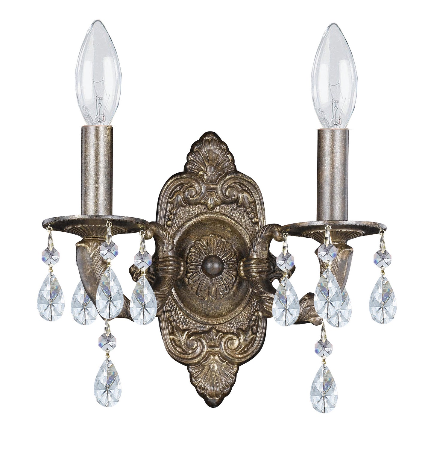 Crystorama - 5022-VB-CL-S - Two Light Wall Sconce - Paris Market - Venetian Bronze