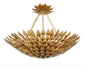 Crystorama - 517-GA_CEILING - Six Light Semi Flush Mount - Broche - Antique Gold