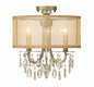 Crystorama - 5623-AB_CEILING - Three Light Semi Flush Mount - Hampton - Antique Brass