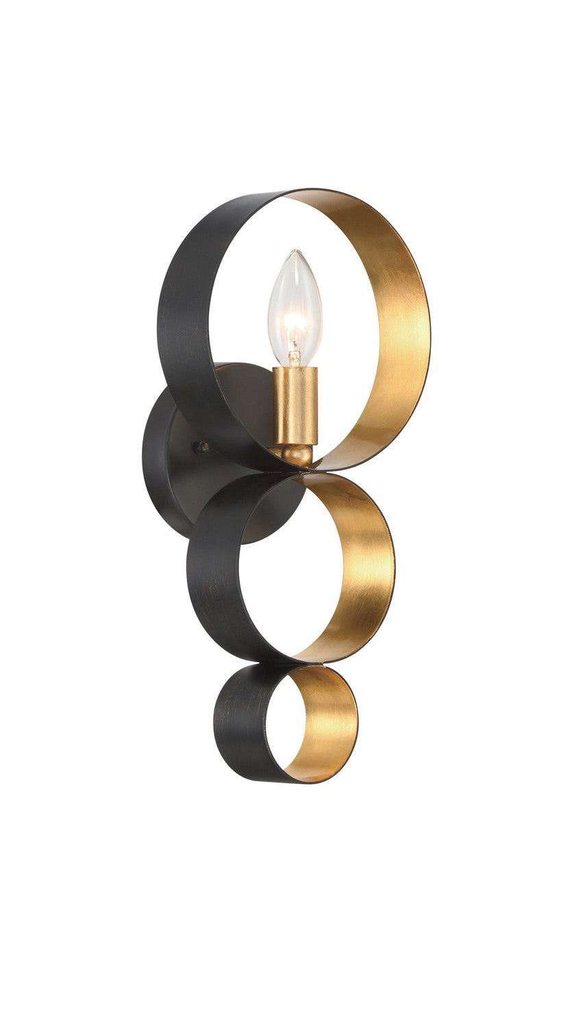 Crystorama - 581-EB-GA - One Light Wall Sconce - Luna - English Bronze / Antique Gold