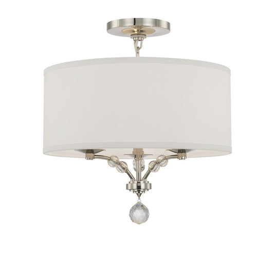 Crystorama - 8005-PN_CEILING - Three Light Semi Flush Mount - Mirage - Polished Nickel