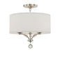 Crystorama - 8005-PN_CEILING - Three Light Semi Flush Mount - Mirage - Polished Nickel