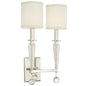 Crystorama - 8102-PN - Two Light Wall Sconce - Paxton - Polished Nickel