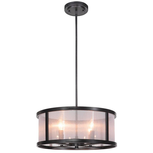 Craftmade - 36794-MBK - Four Light Pendant - Danbury - Matte Black