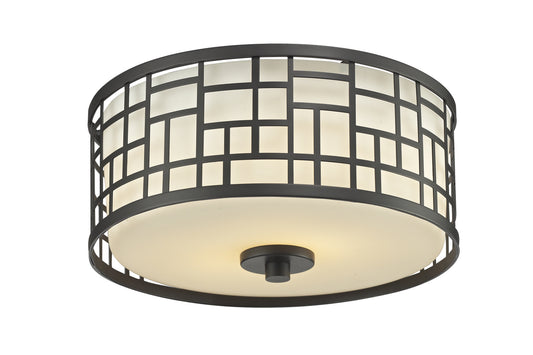 Z-Lite - 329F12-BRZ - Two Light Flush Mount - Elea - Bronze