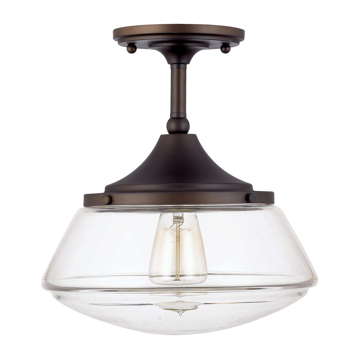 Capital Lighting - 3533BB-134 - One Light Semi-Flush Mount - Schoolhouse - Burnished Bronze