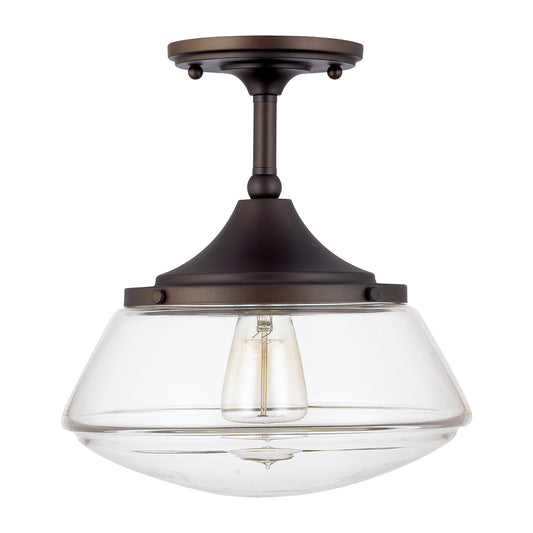 Capital Lighting - 3533BB-134 - One Light Semi-Flush Mount - Schoolhouse - Burnished Bronze