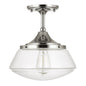 Capital Lighting - 3533PN-134 - One Light Semi-Flush Mount - Schoolhouse - Polished Nickel