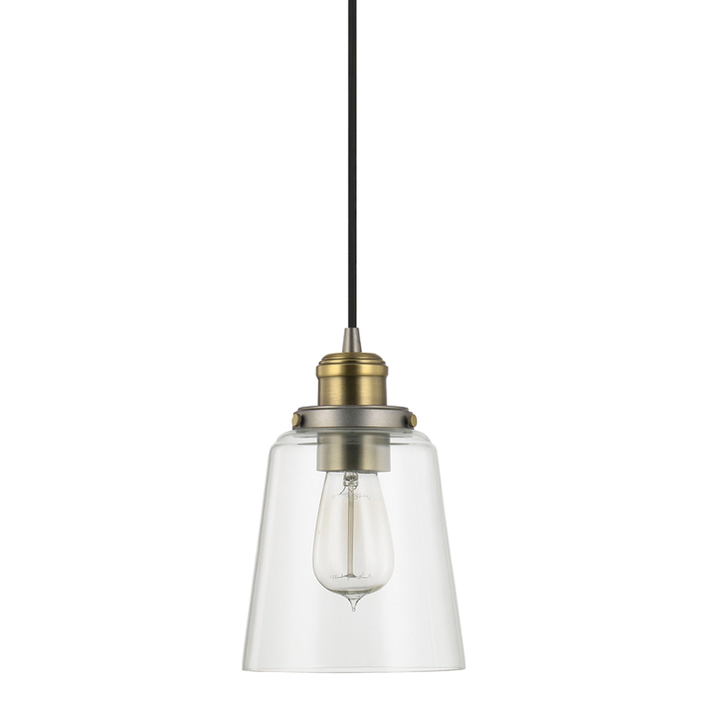 Capital Lighting - 3718GA-135 - One Light Pendant - Fallon - Graphite and Aged Brass