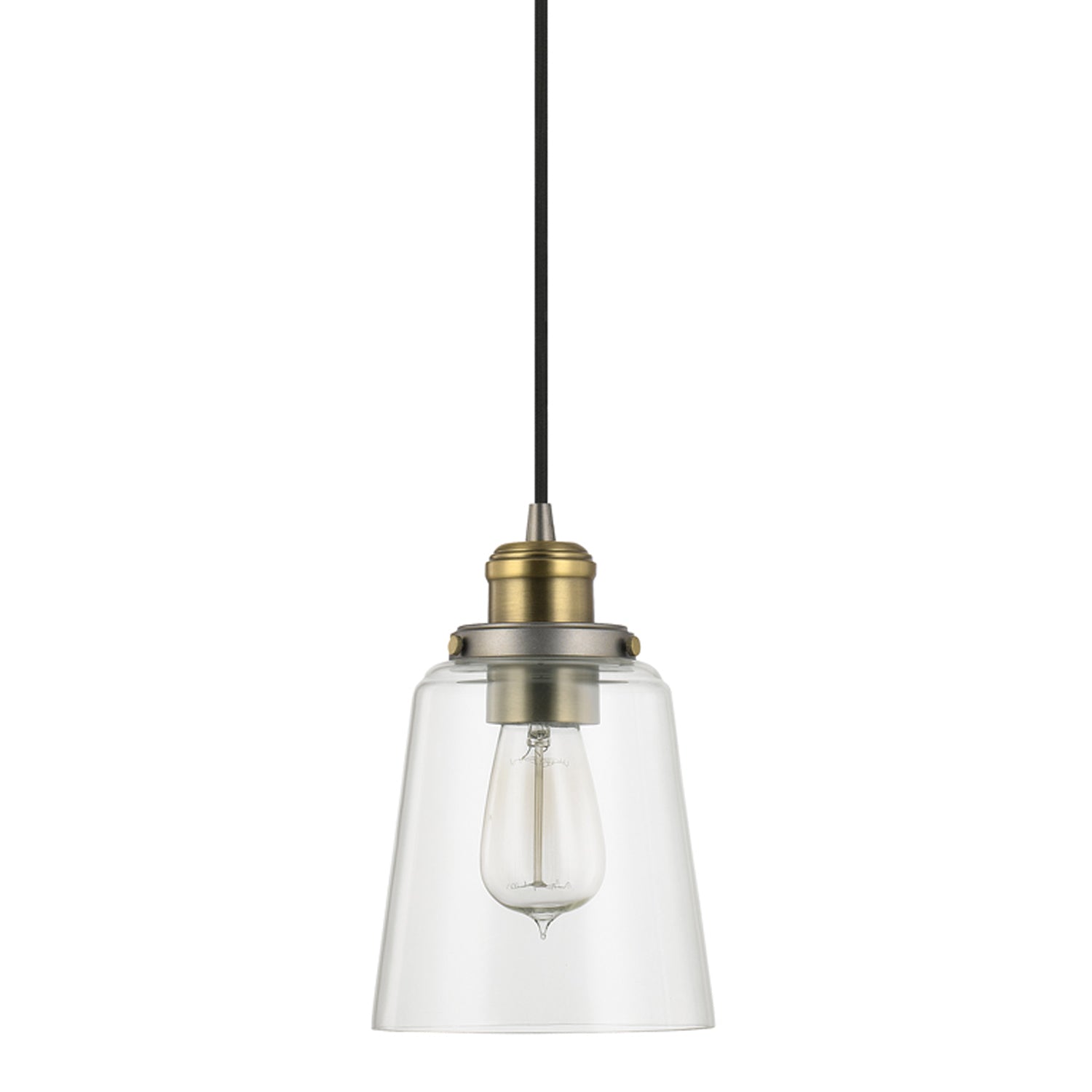 Capital Lighting - 3718GA-135 - One Light Pendant - Fallon - Graphite and Aged Brass