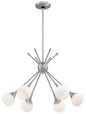 George Kovacs - P1806-084 - Six Light Chandelier - Pontil - Brushed Nickel