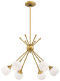 George Kovacs - P1806-248 - Six Light Chandelier - Pontil - Honey Gold