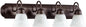 Quorum - 5094-4-186 - Four Light Vanity - 5094 Vanities - Oiled Bronze w/ Faux Alabaster
