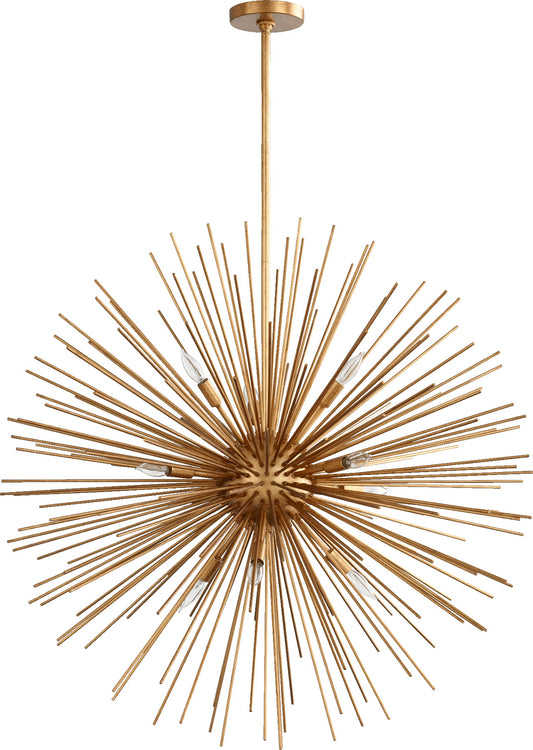Quorum - 600-10-74 - Ten Light Pendant - ELECTRA - Gold Leaf