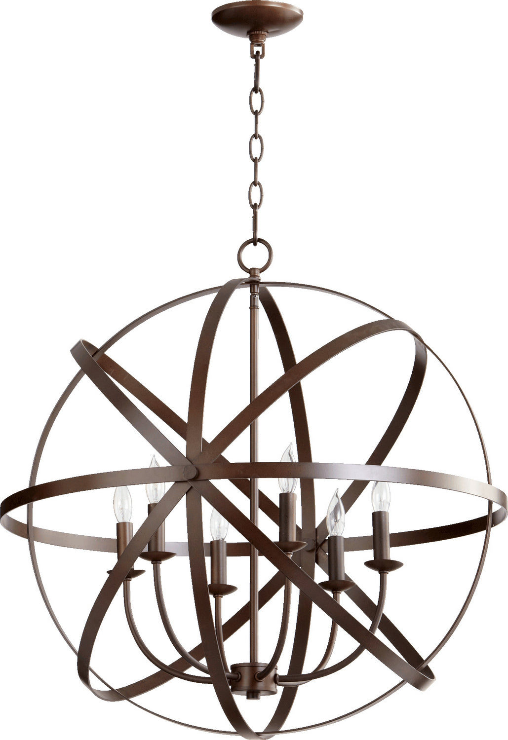 Quorum - 6009-6-86 - Six Light Chandelier - Celeste - Oiled Bronze