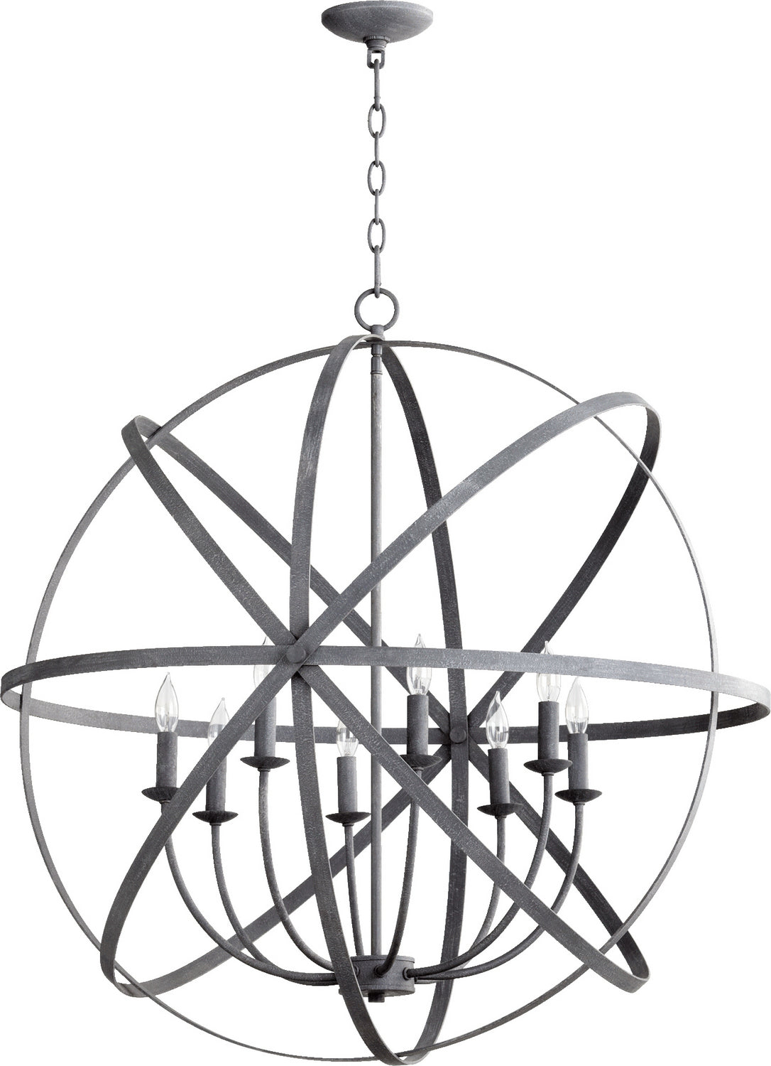 Quorum - 6009-8-17 - Eight Light Chandelier - Celeste - Zinc