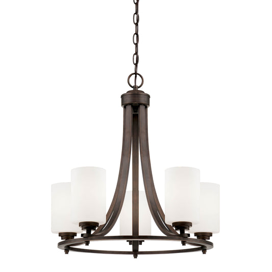 Millennium - 7255-RBZ - Five Light Chandelier - Bristo - Rubbed Bronze