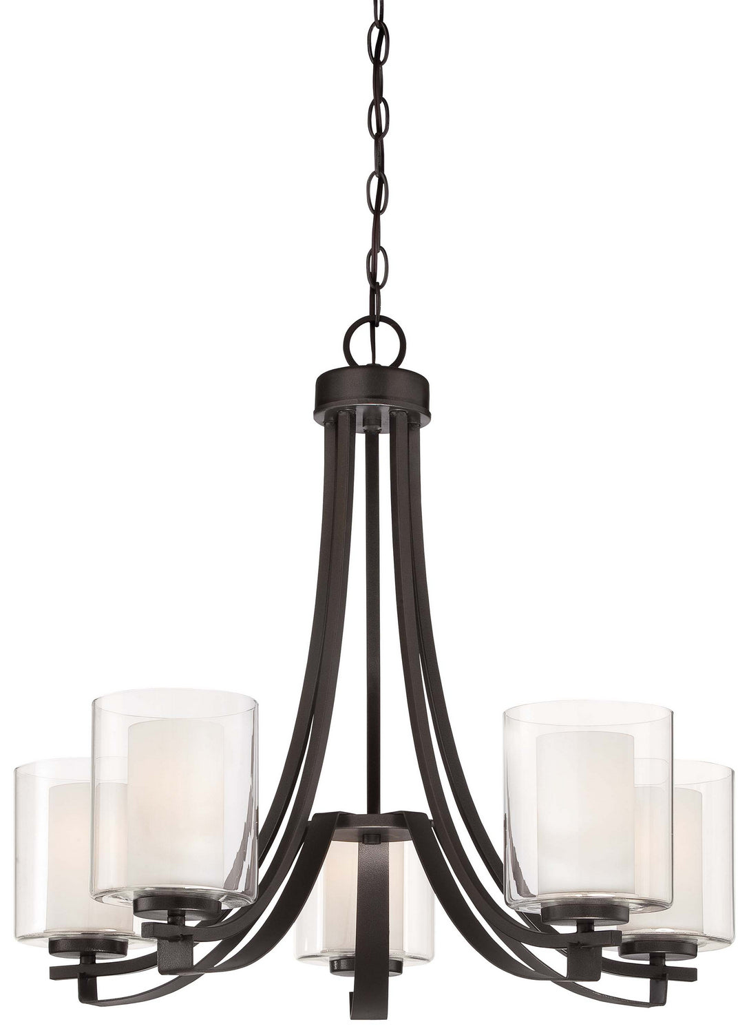 Minka-Lavery - 4105-172 - Five Light Chandelier - Parsons Studio - Smoked Iron