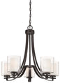 Minka-Lavery - 4105-172 - Five Light Chandelier - Parsons Studio - Smoked Iron