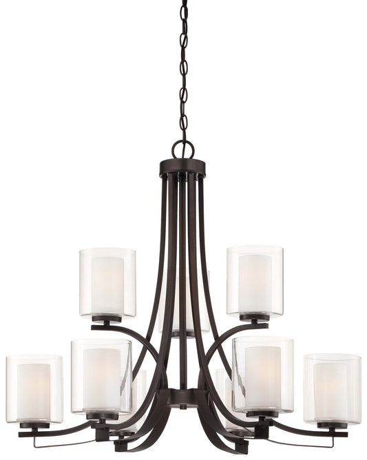 Minka-Lavery - 4109-172 - Nine Light Chandelier - Parsons Studio - Smoked Iron