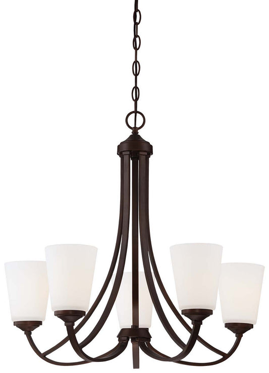 Minka-Lavery - 4965-284 - Five Light Chandelier - Overland Park - Vintage Bronze