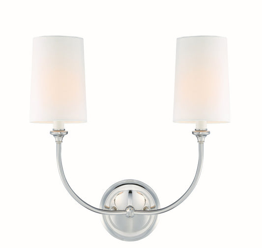 Crystorama - 2242-PN - Two Light Wall Sconce - Sylvan - Polished Nickel