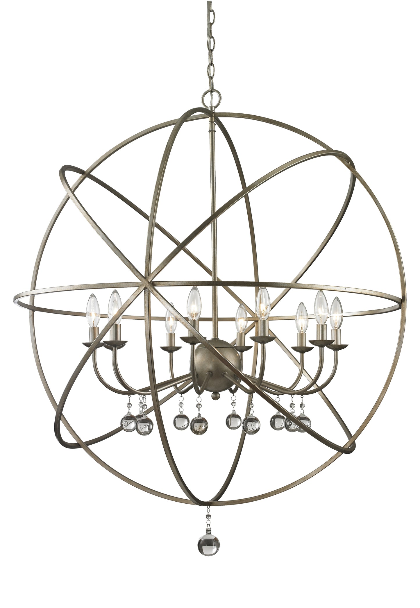 Z-Lite - 415-36 - Ten Light Chandelier - Acadia - Antique Silver