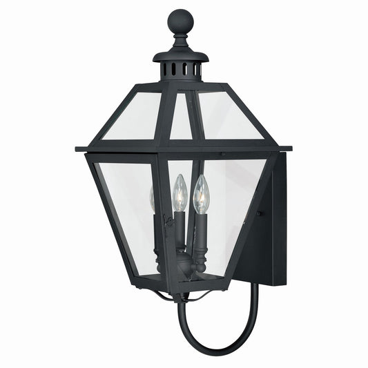 Vaxcel - T0080 - Three Light Outdoor Wall Mount - Nottingham - Textured Black