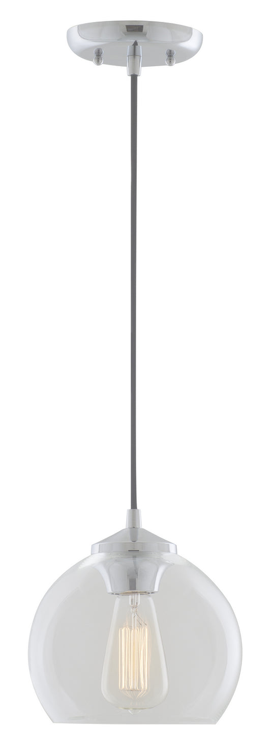 DVI Lighting - DVP13221CH-CL - One Light Pendant - Oberon - Chrome With Clear Glass