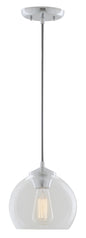 DVI Lighting - DVP13221CH-CL - One Light Pendant - Oberon - Chrome With Clear Glass