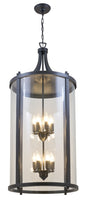 DVI Lighting - DVP4477HB-CL - 12 Light Outdoor Pendant - Niagara Outdoor - Hammered Black With Clear Glass