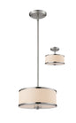 Z-Lite - 183-12 - Two Light Pendant - Cameo - Brushed Nickel