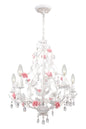 Crystorama - 4856-WW - Five Light Chandelier - Lola - Wet White