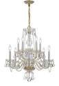 Crystorama - 5080-PB-CL-S - Ten Light Chandelier - Traditional Crystal - Polished Brass