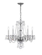 Crystorama - 5085-CH-CL-SAQ - Five Light Chandelier - Traditional Crystal - Polished Chrome