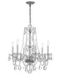 Crystorama - 5086-CH-CL-SAQ - Six Light Chandelier - Traditional Crystal - Polished Chrome