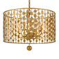 Crystorama - 546-GA - Six Light Chandelier - Layla - Antique Gold