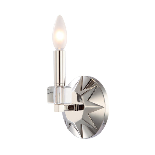 Crystorama - 8851-PN - One Light Wall Sconce - Carson - Polished Nickel