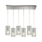 ELK Home - 10242/6RC-CL - Six Light Pendant - Ice Fragments - Satin Nickel
