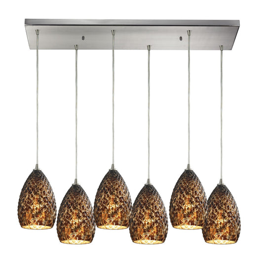 ELK Home - 10253/6RC-BC - Six Light Pendant - Geval - Satin Nickel