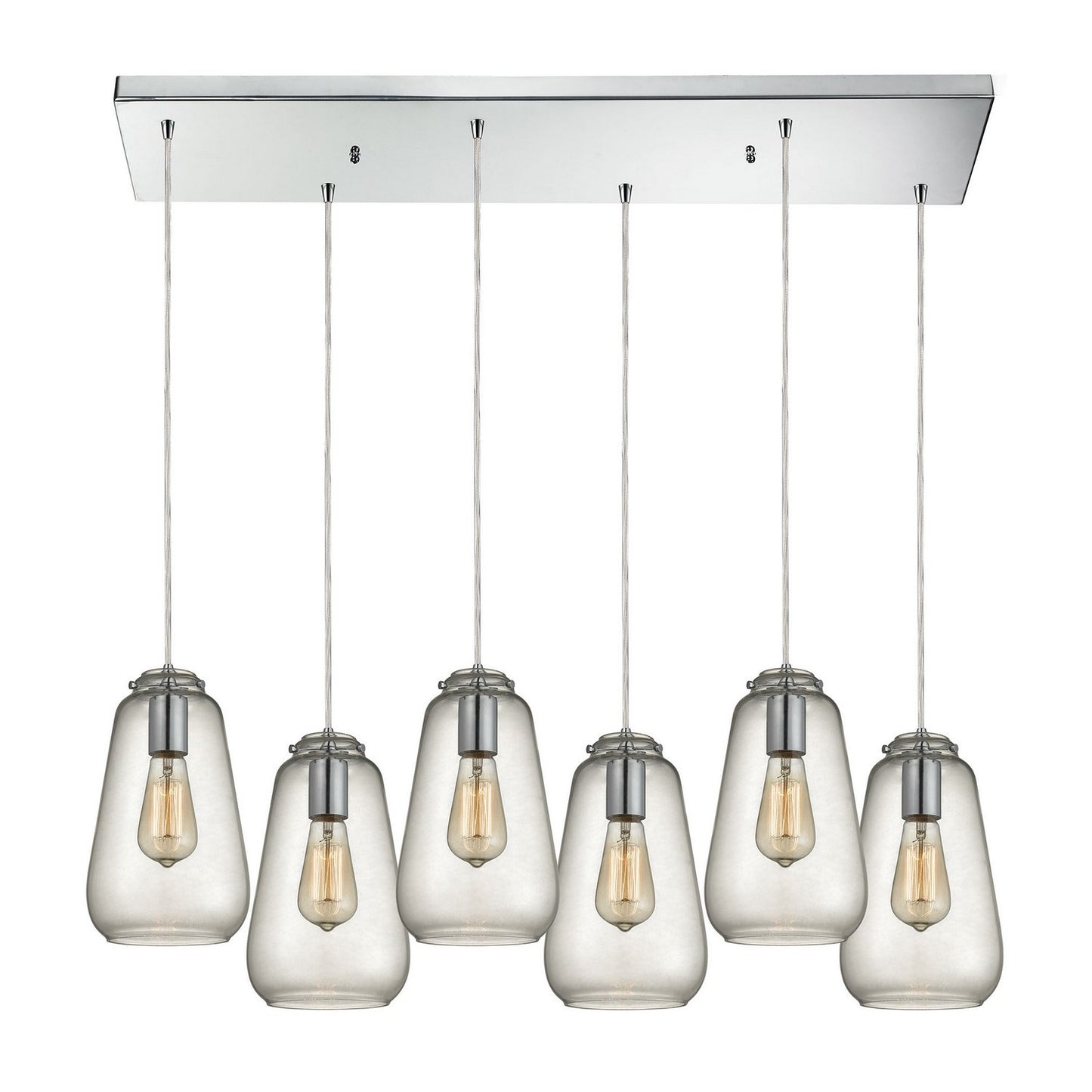 ELK Home - 10423/6RC - Six Light Pendant - Orbital - Polished Chrome