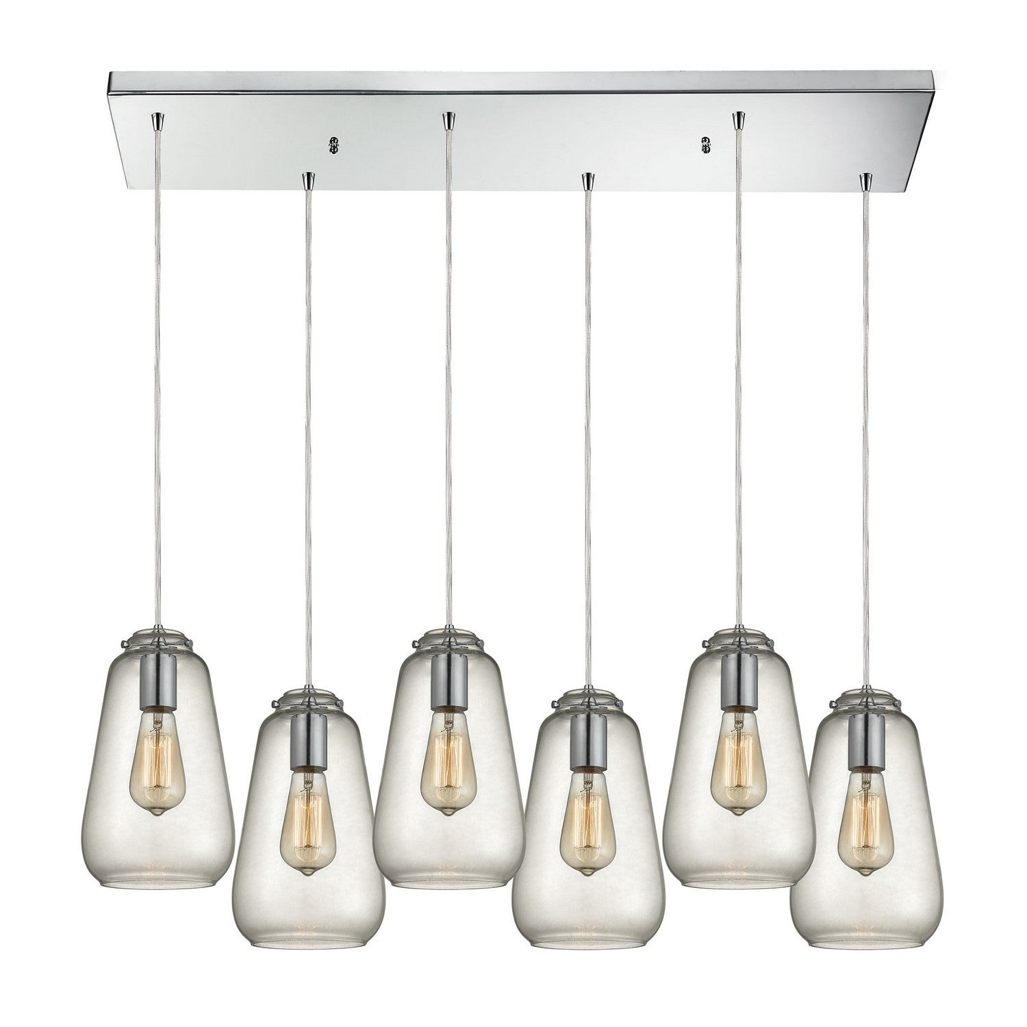 ELK Home - 10423/6RC - Six Light Pendant - Orbital - Polished Chrome