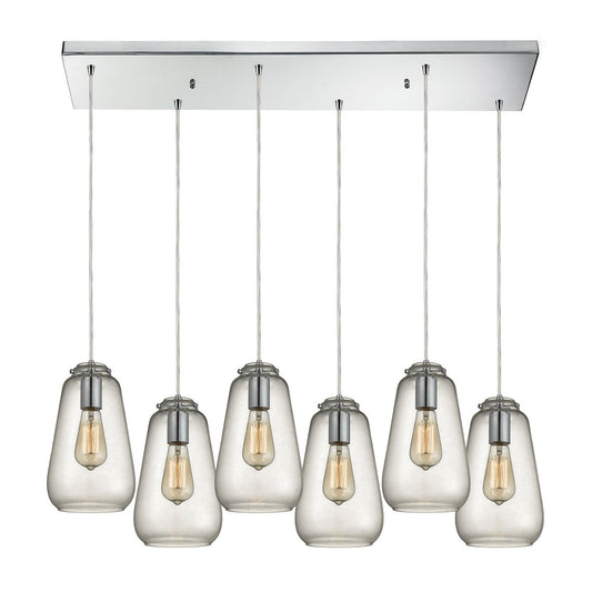 ELK Home - 10423/6RC - Six Light Pendant - Orbital - Polished Chrome
