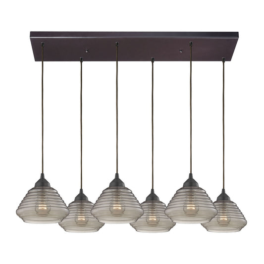 ELK Home - 10434/6RC - Six Light Pendant - Orbital - Oil Rubbed Bronze
