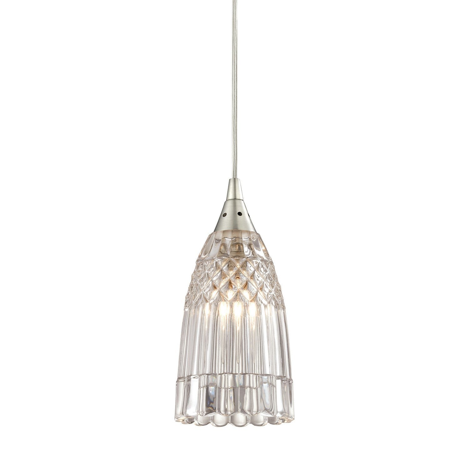 ELK Home - 10458/1 - One Light Mini Pendant - Kersey - Satin Nickel