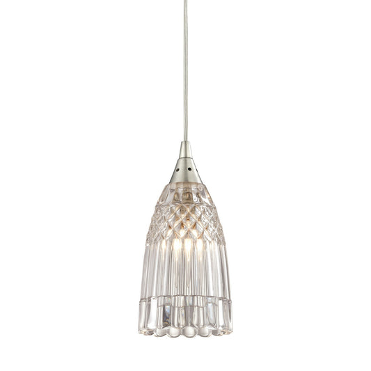 ELK Home - 10458/1 - One Light Mini Pendant - Kersey - Satin Nickel