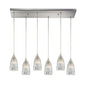 ELK Home - 10458/6RC - Six Light Pendant - Kersey - Satin Nickel